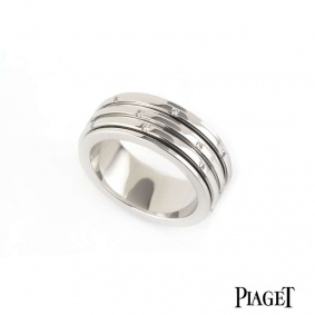 Piaget 18k White Gold Diamond Set Possession Ring B&P G34PO454